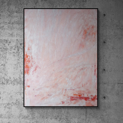 Crimson Veil Contemporary Abstract Canvas Wall Art
