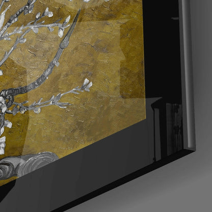 Van Gogh-Inspired Almond Blossom Glass Wall Art