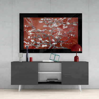 Van Gogh Almond Blossoms Glass Wall Art