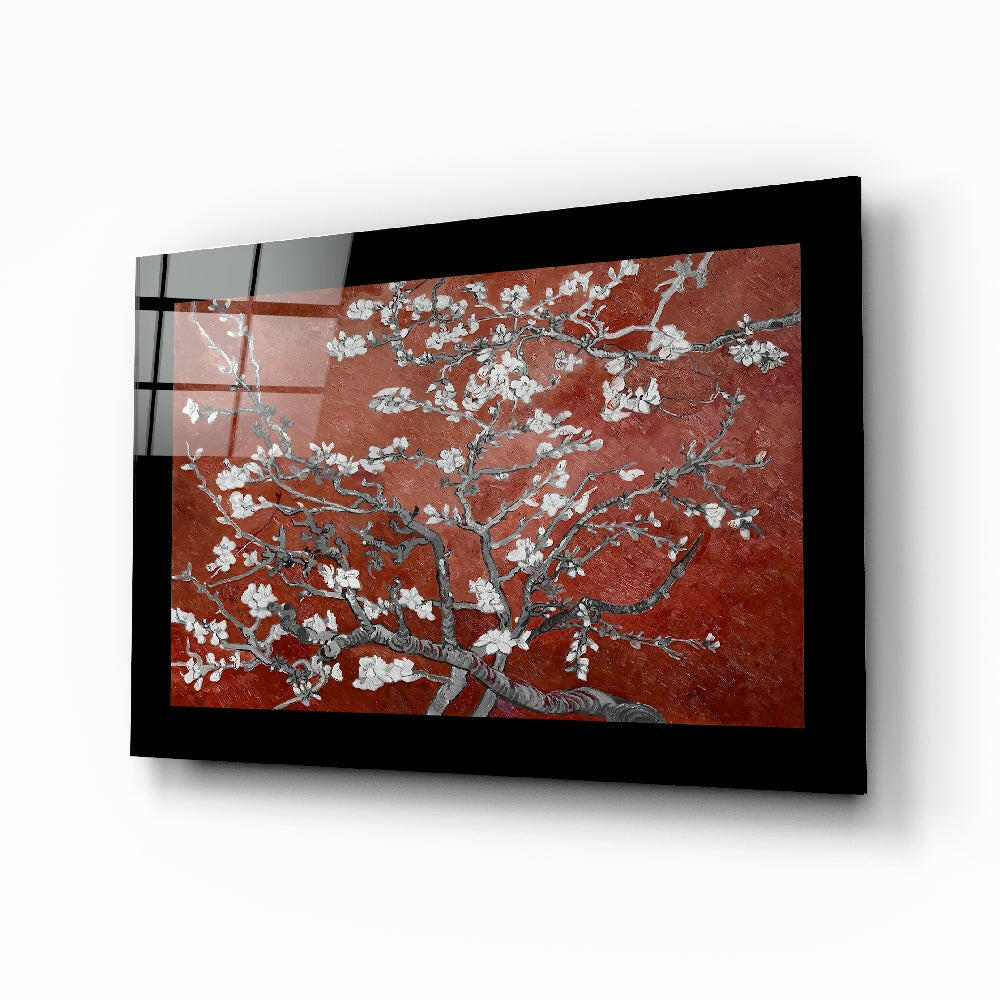 Van Gogh Almond Blossoms Glass Wall Art