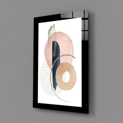 Blush Bronze Abstract Glass Wall Art
