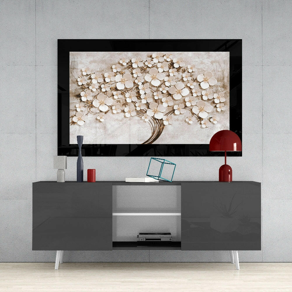 Blossom Tree of Life Glass Wall Art
