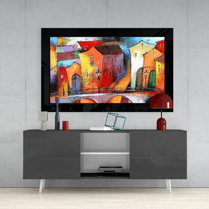 Fairytale City Glass Wall Art