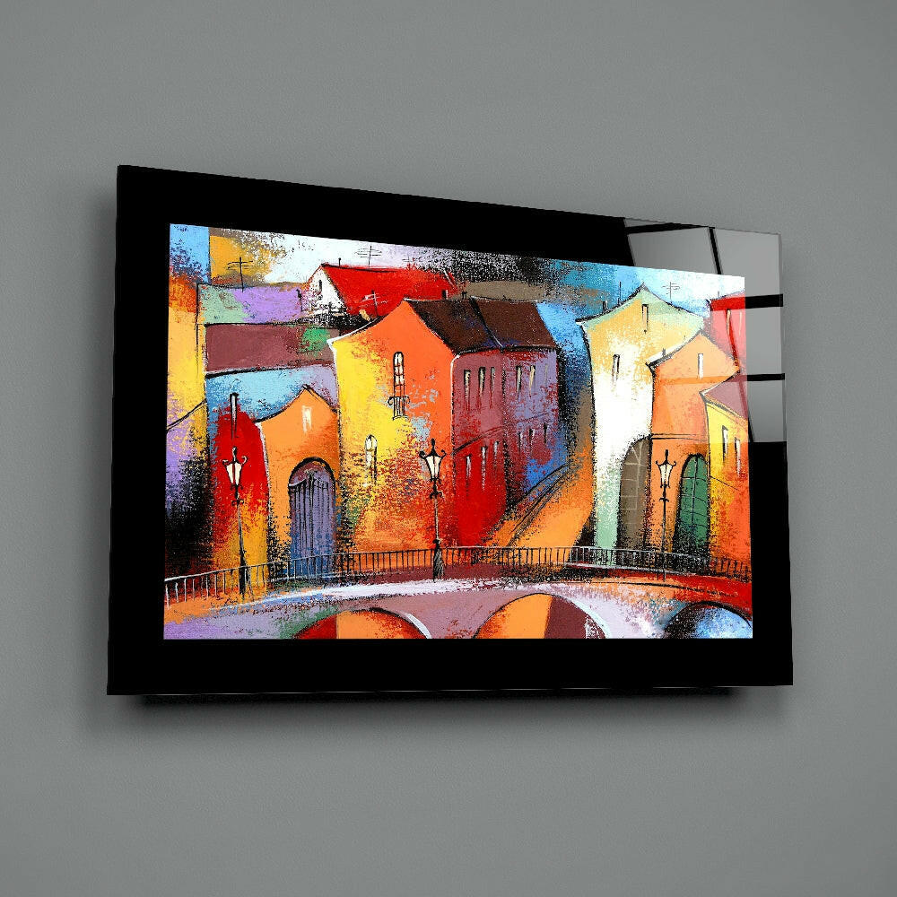 Fairytale City Glass Wall Art
