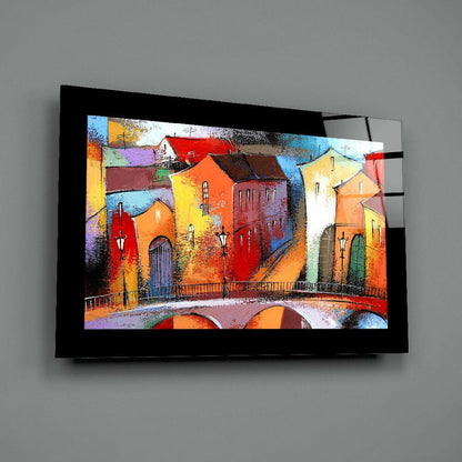 Fairytale City Glass Wall Art