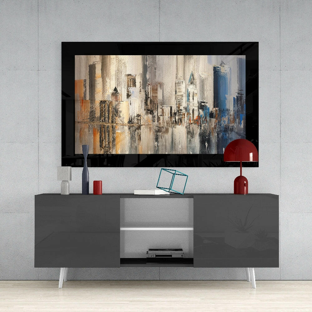 New York Skyline Glass Wall Art