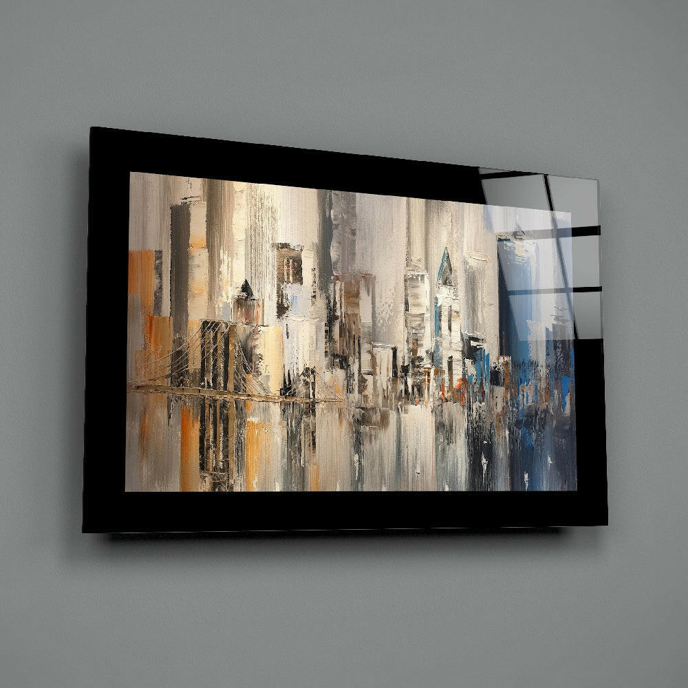 New York Skyline Glass Wall Art