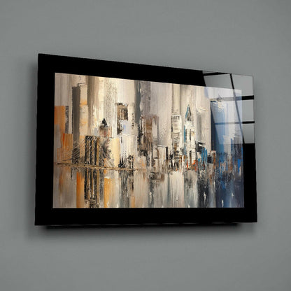New York Skyline Glass Wall Art