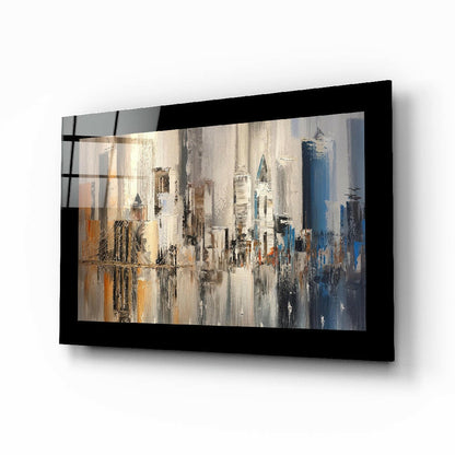 New York Skyline Glass Wall Art