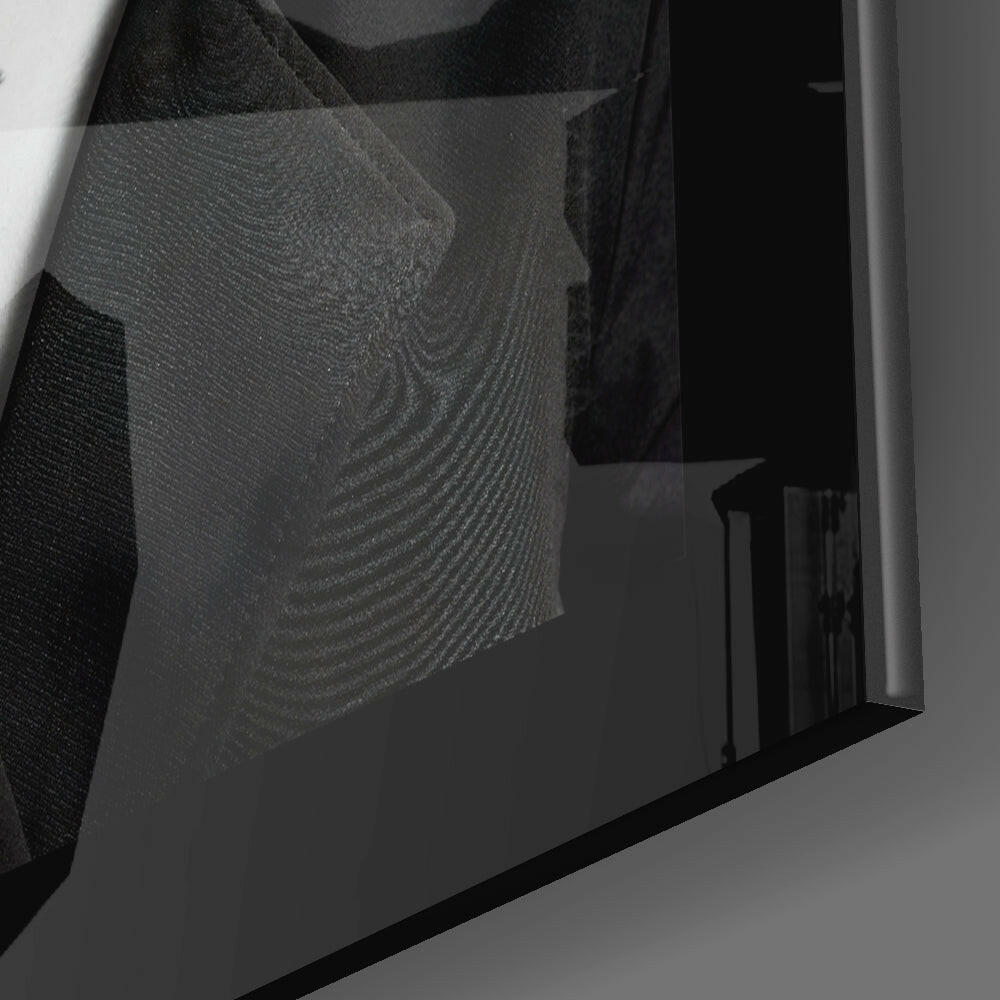 Smoke Face Editorial Glass Wall Art