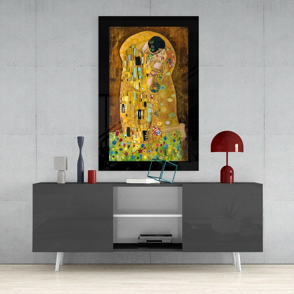 Klimt The Kiss II Glass Wall Art