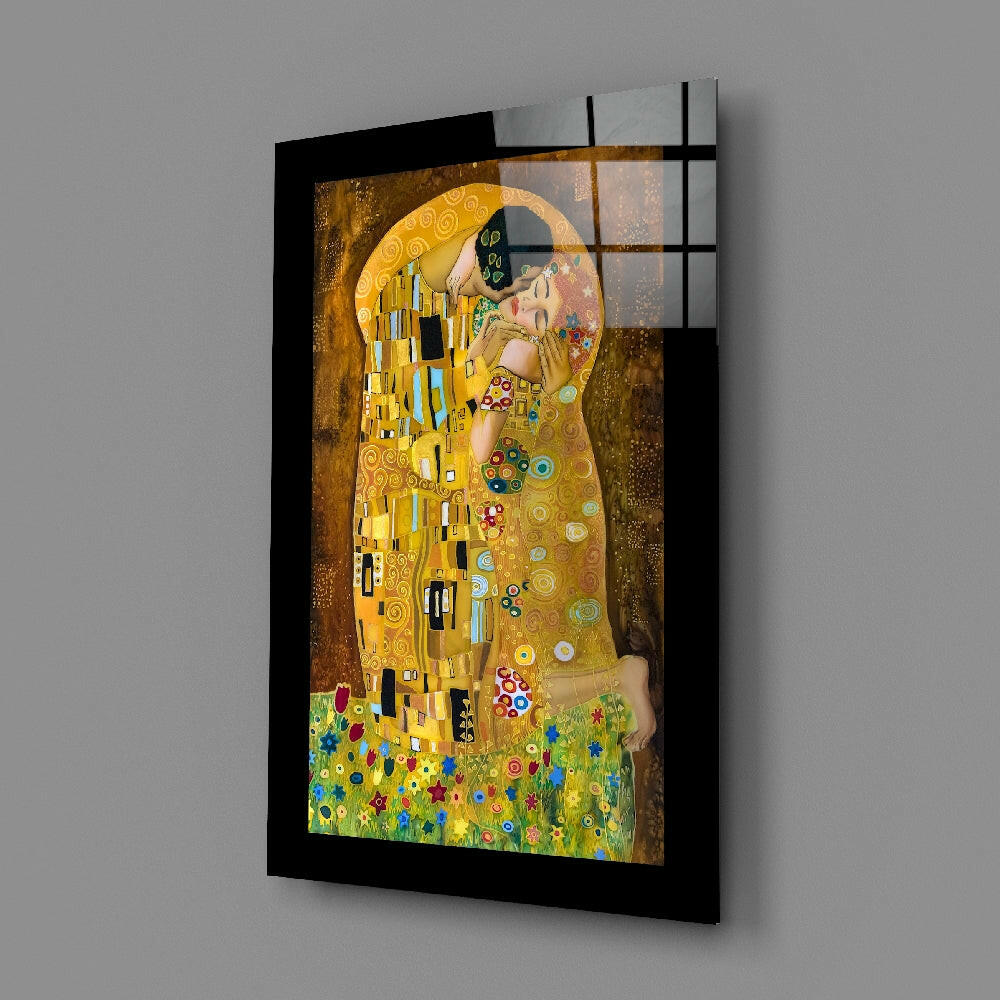 Klimt The Kiss II Glass Wall Art