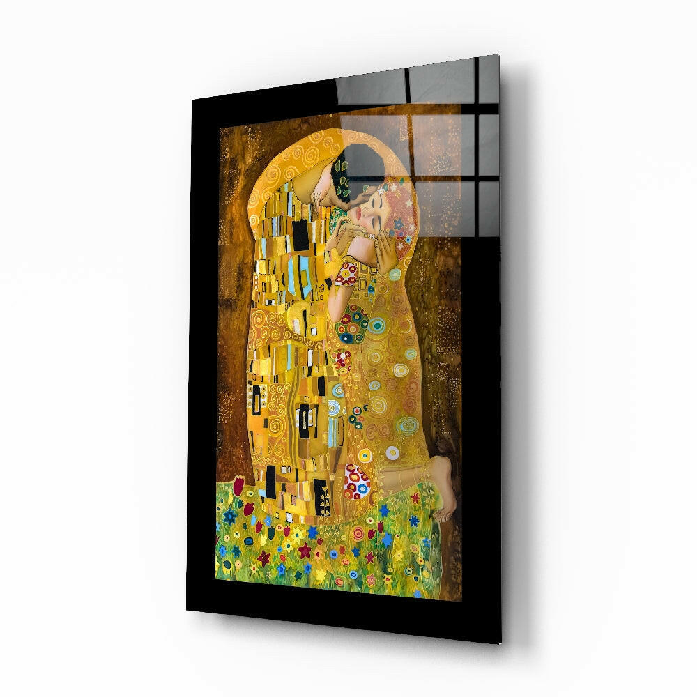 Klimt The Kiss glass wall art art history reproduction