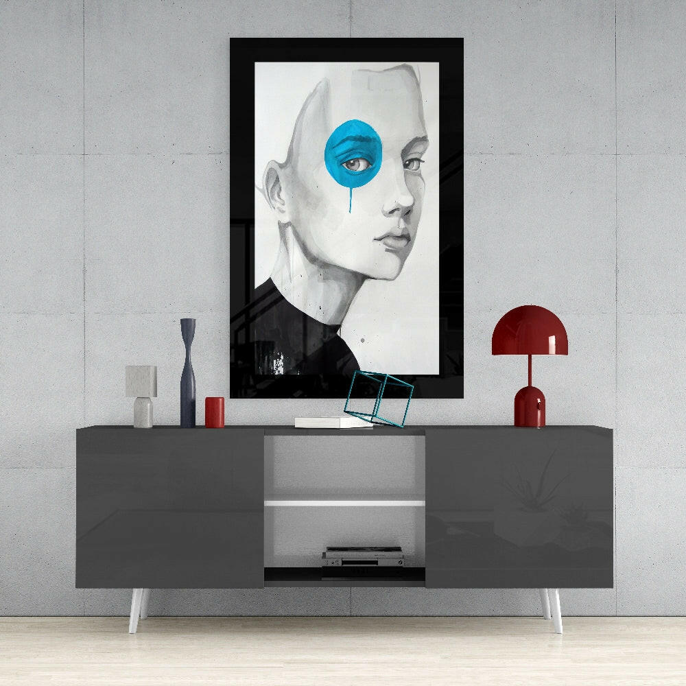 Blue Vision Glass Wall Art