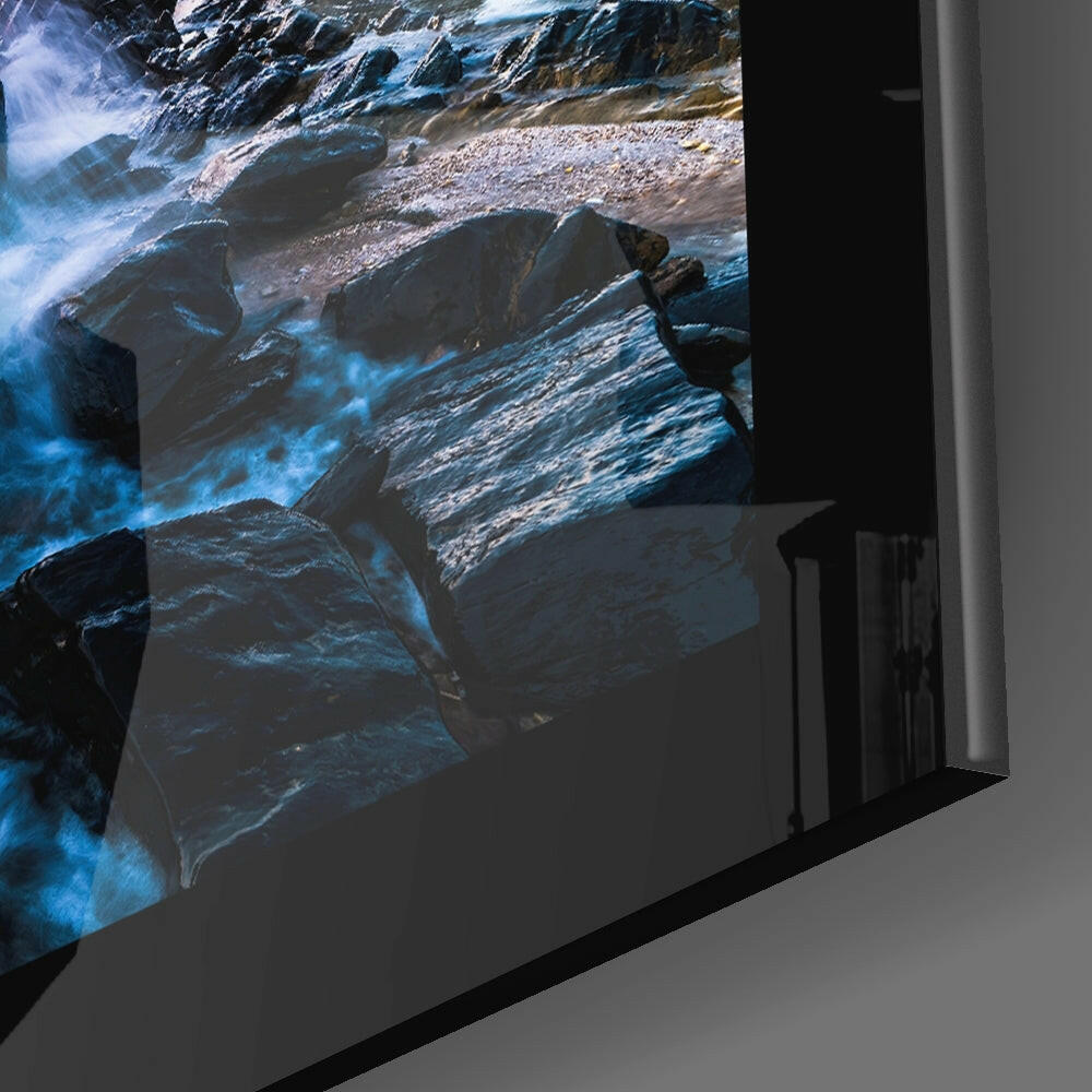 Combatant Sea Storm Glass Wall Art