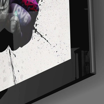 Graffiti Handshake Glass Wall Art