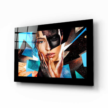 Modern woman glass wall art
