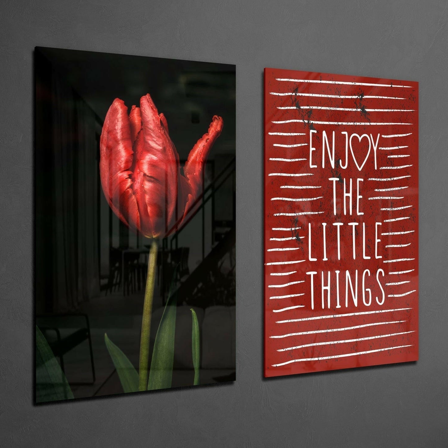 Enjoy the Little Things Glass Wall Art