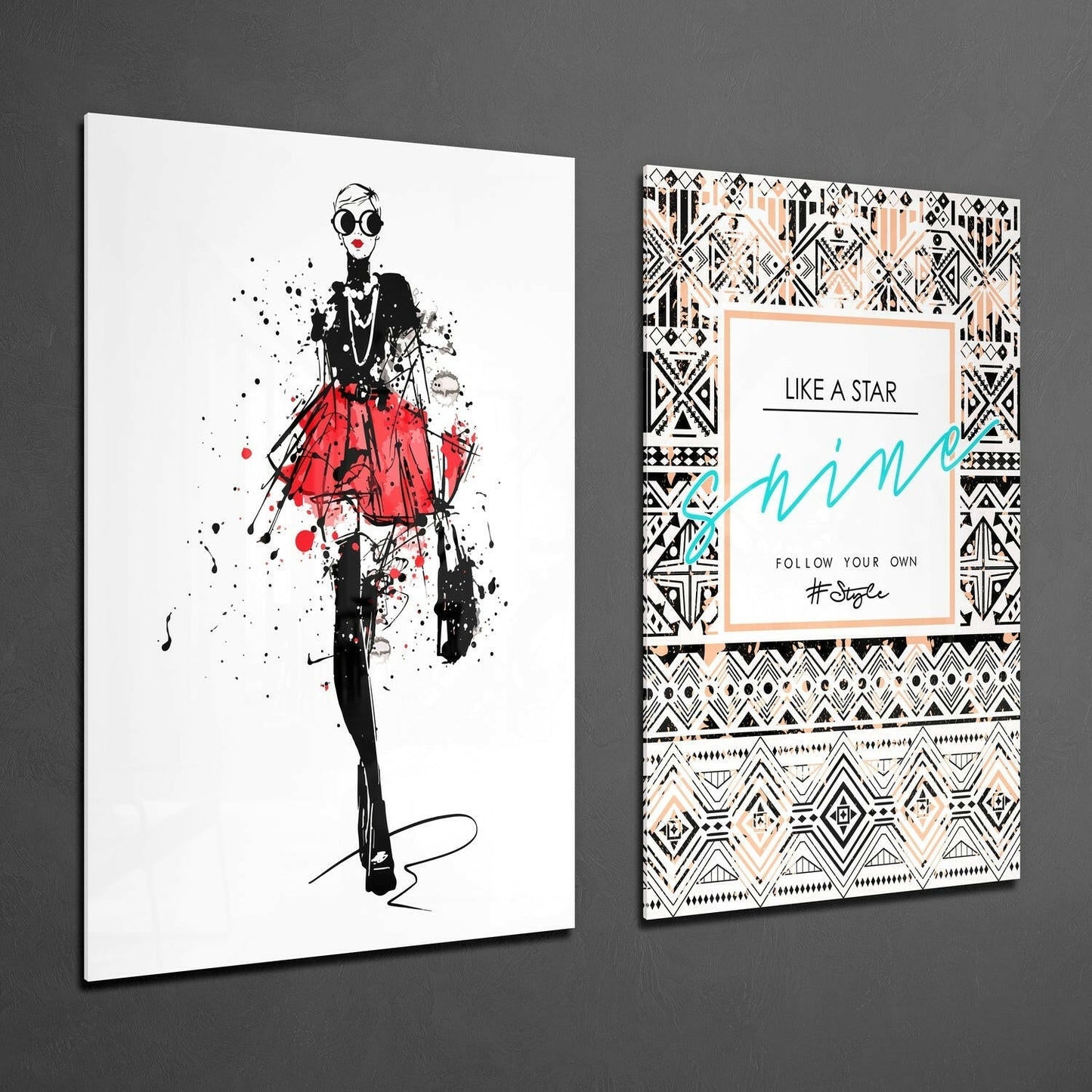 Follow Your Own Style Glass Wall Art