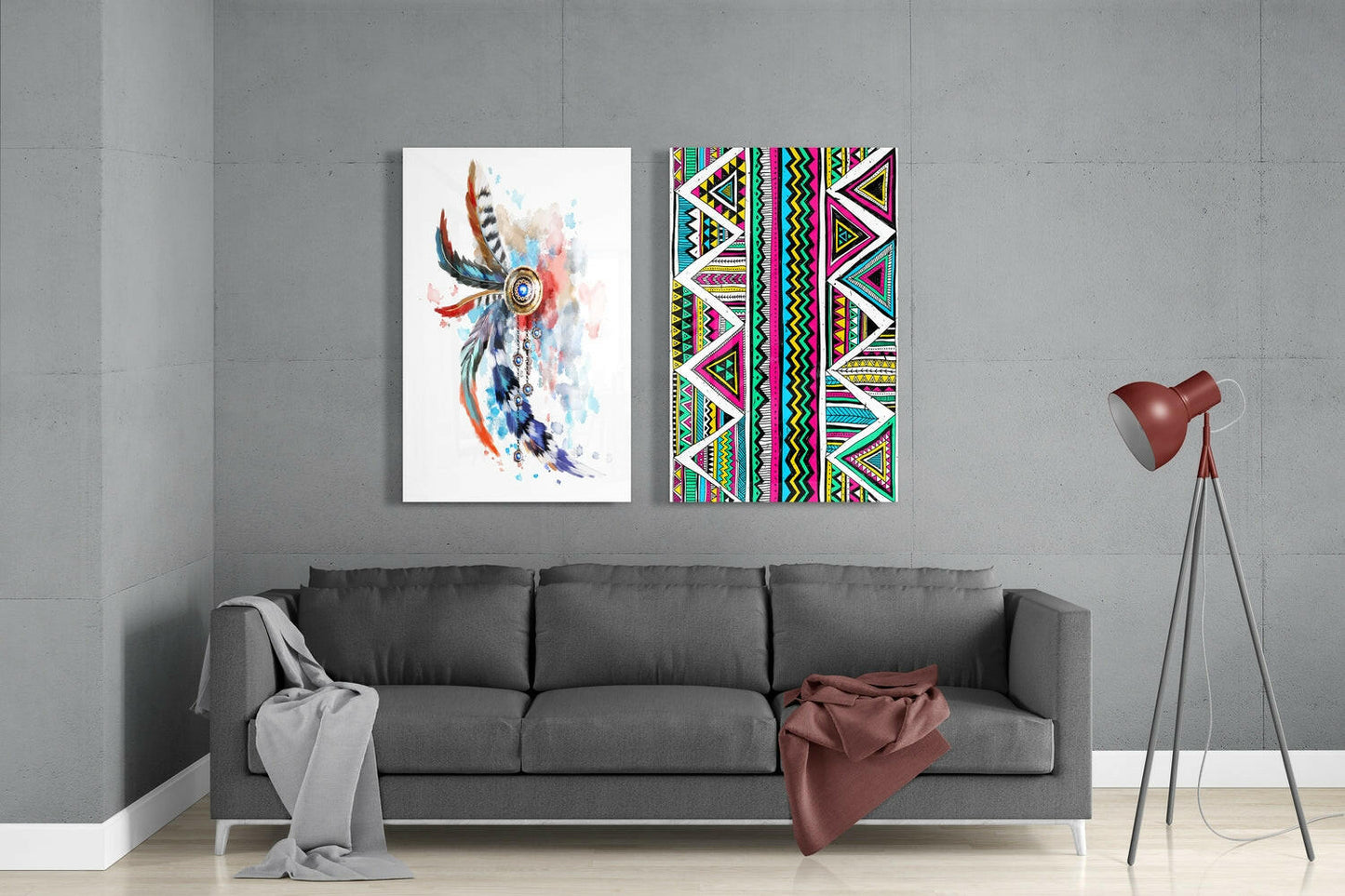 Indian Style Glass Wall Art