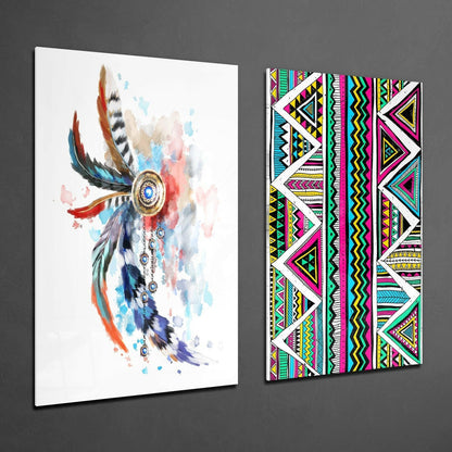 Indian Style Glass Wall Art