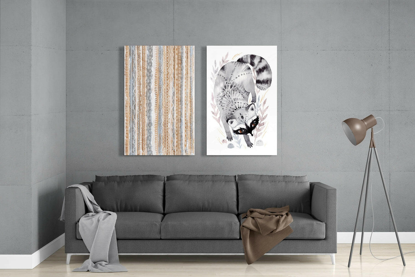 Raccoon Glass Wall Art