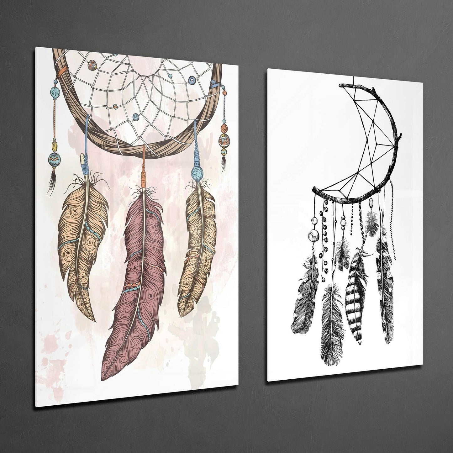 Dreamcatcher Glass Wall Art
