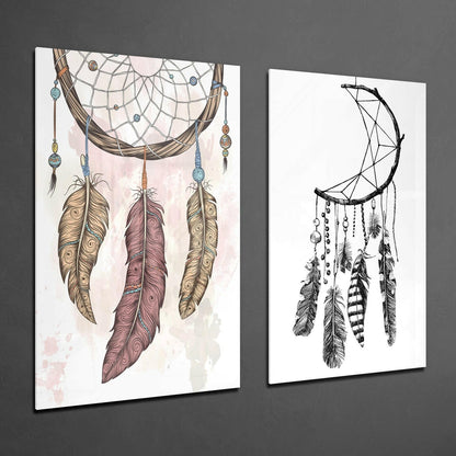 Dreamcatcher Glass Wall Art