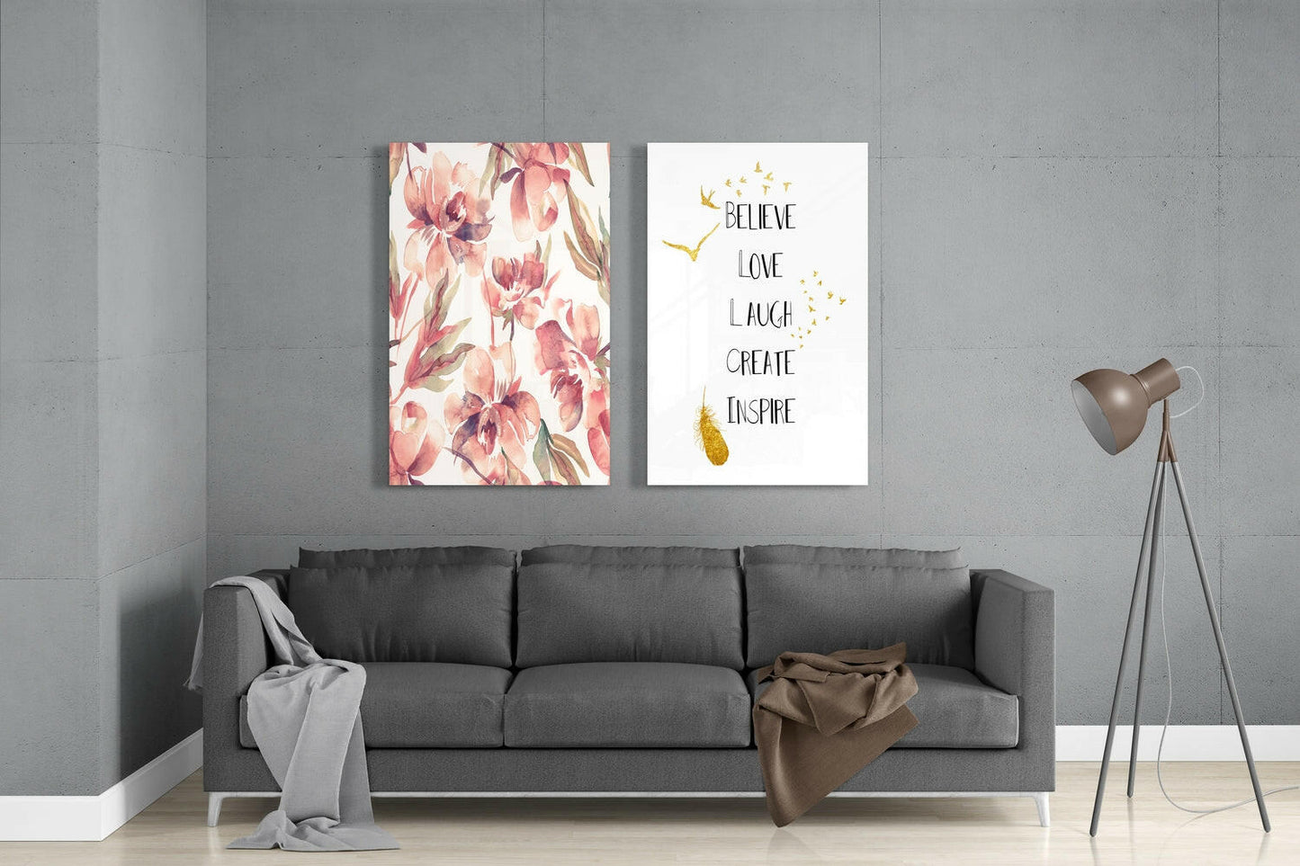 The Way of Happy Life Glass Wall Art