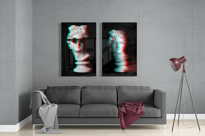 Statues 2-Piece Glass Wall Art Set
