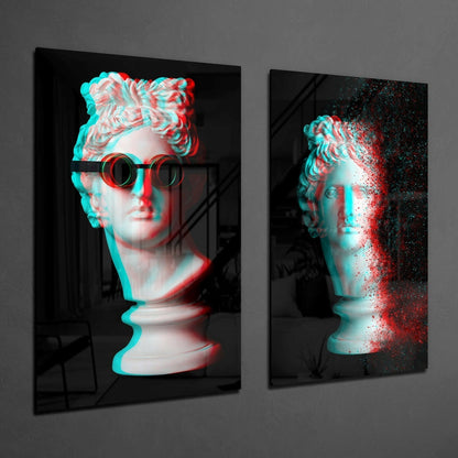 Statues 2-Piece Glass Wall Art Set