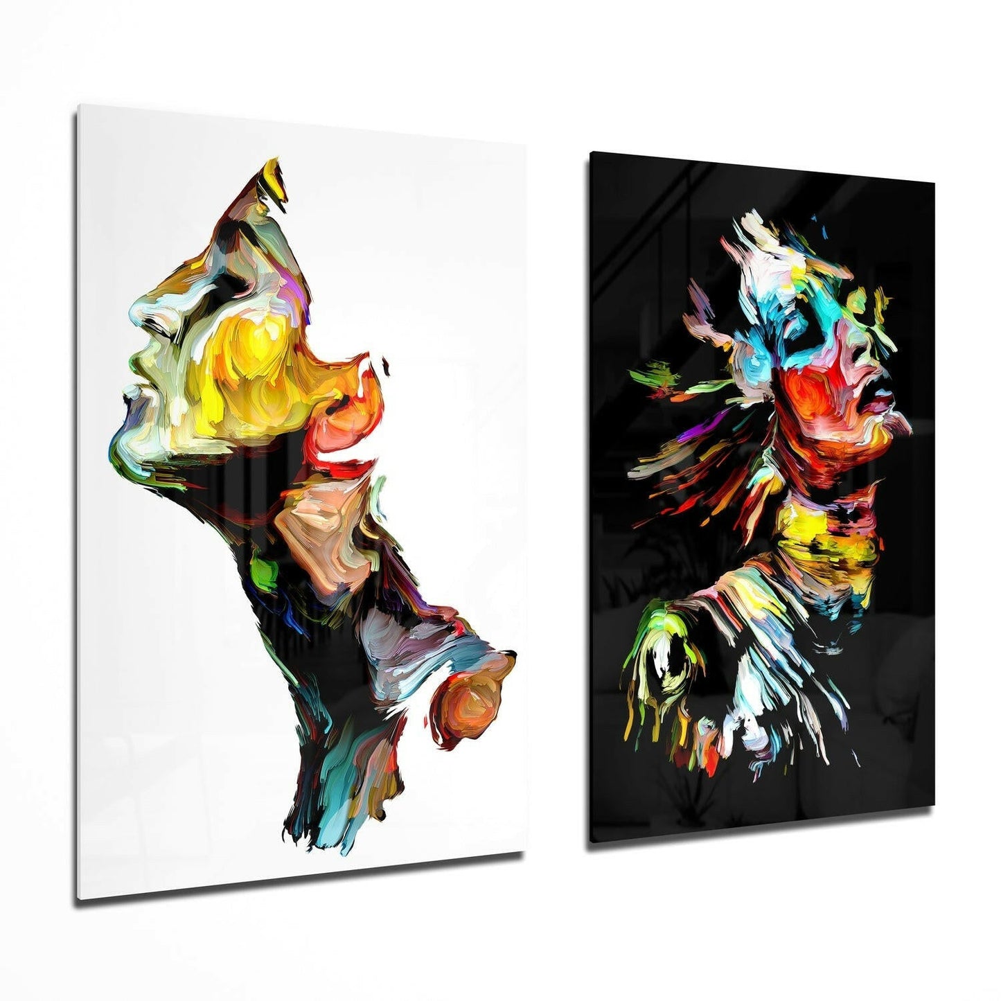 Feel the Music 2-piece glass wall art