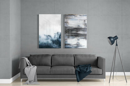 Blue Touches 2-Piece Glass Wall Art Set