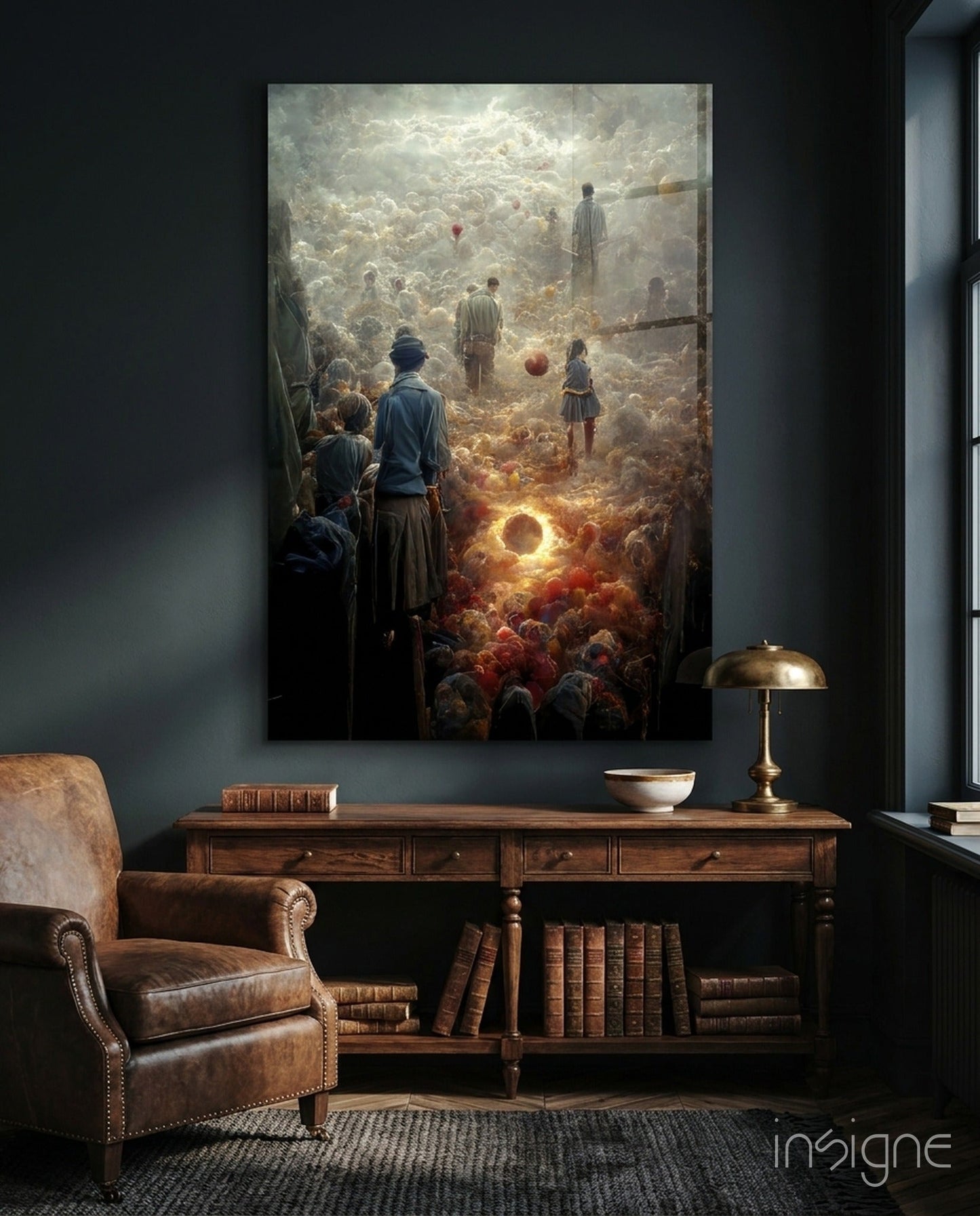 Abandonment glass wall art print