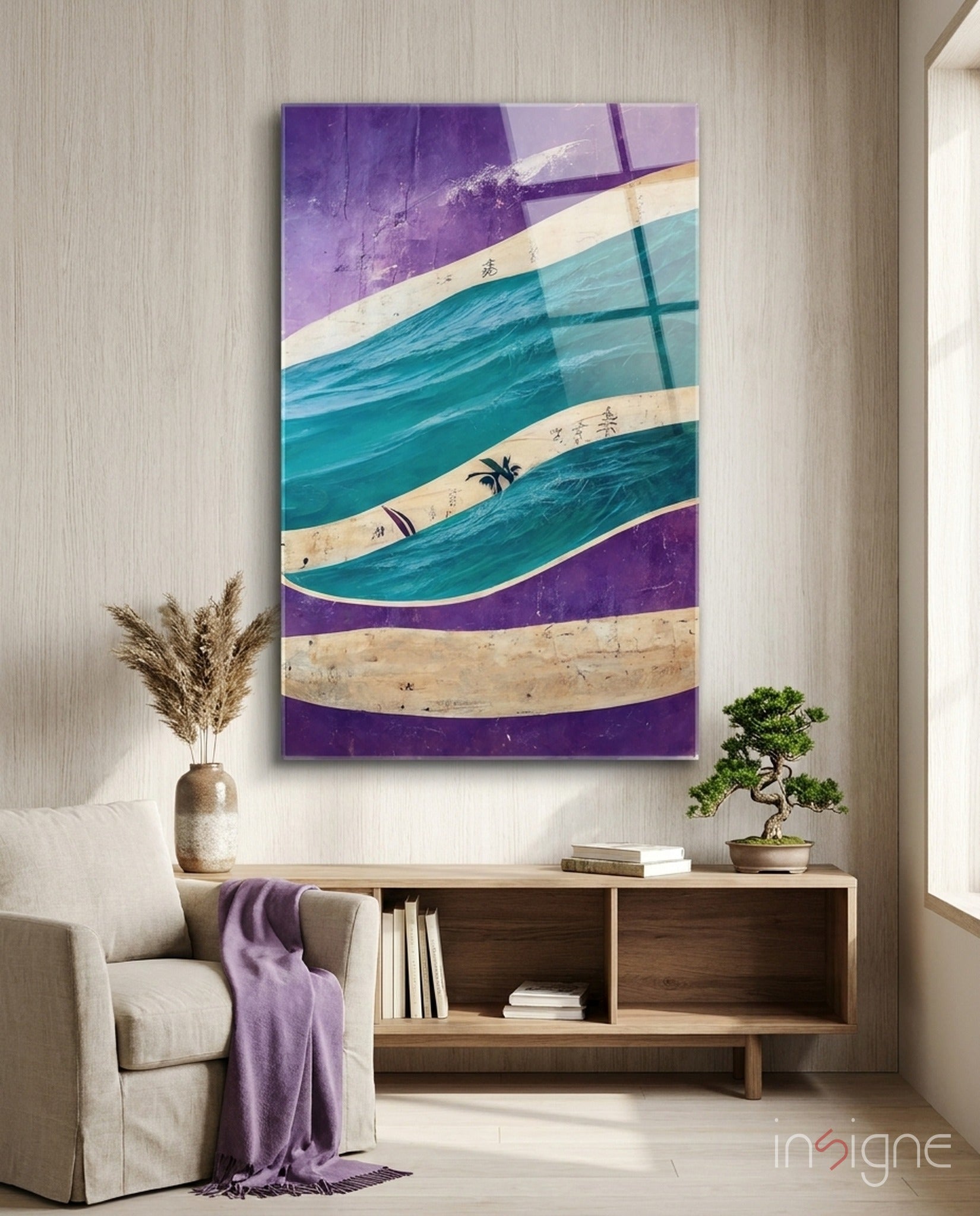 Waves Glass Wall Art