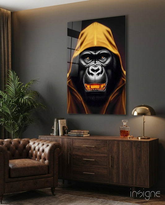 Angry Smile glass wall art