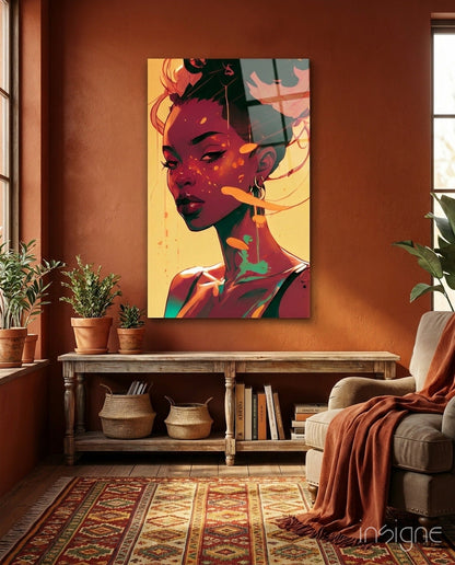 Schuh Glance glass wall art profile portrait
