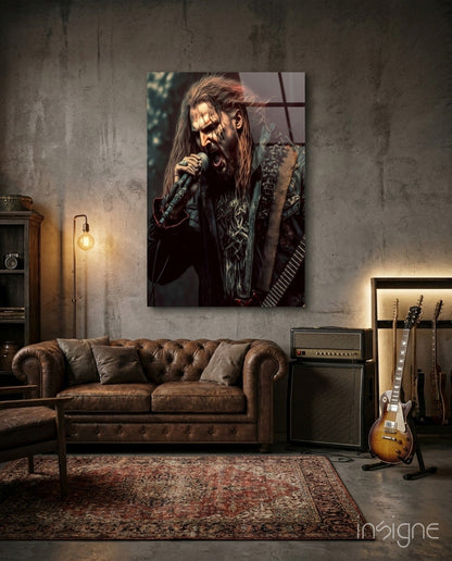 Rockerz glass wall art rock concert portrait