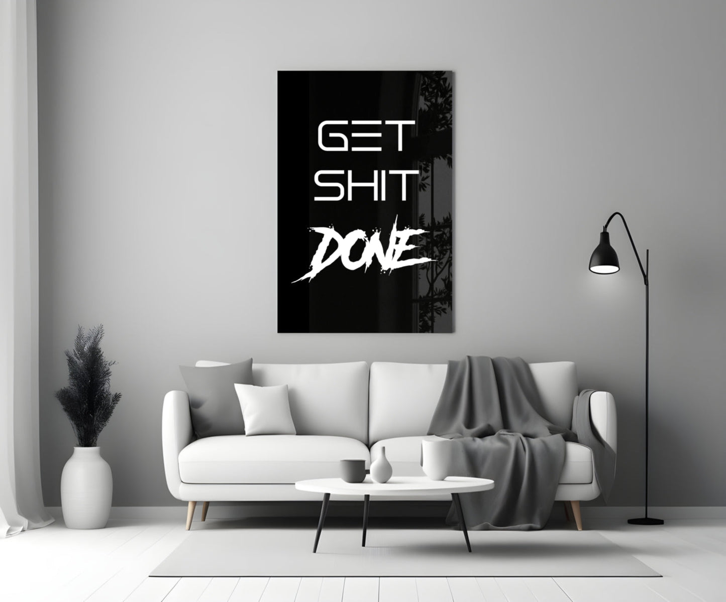 Get Shit Done Glass Wall Art