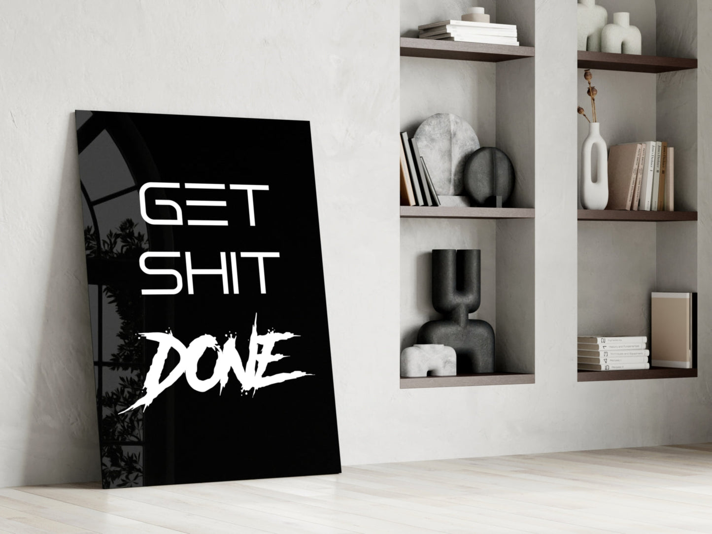 Get Shit Done Glass Wall Art