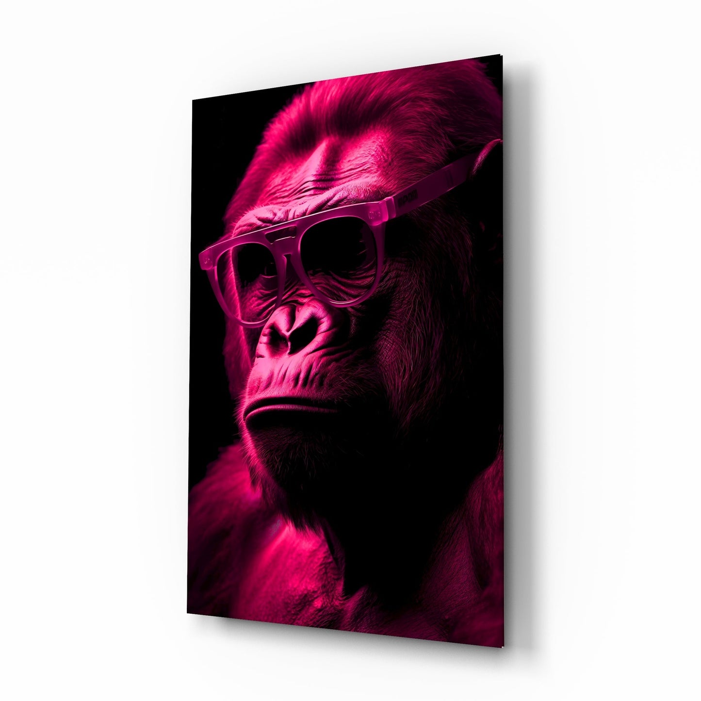 Ape the Thinker Color Glass Wall Art