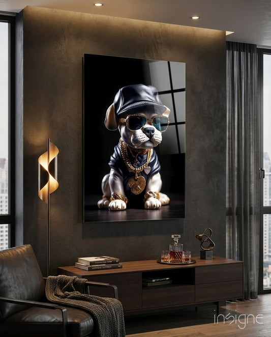 Puppy vogue streetwear glass wall art