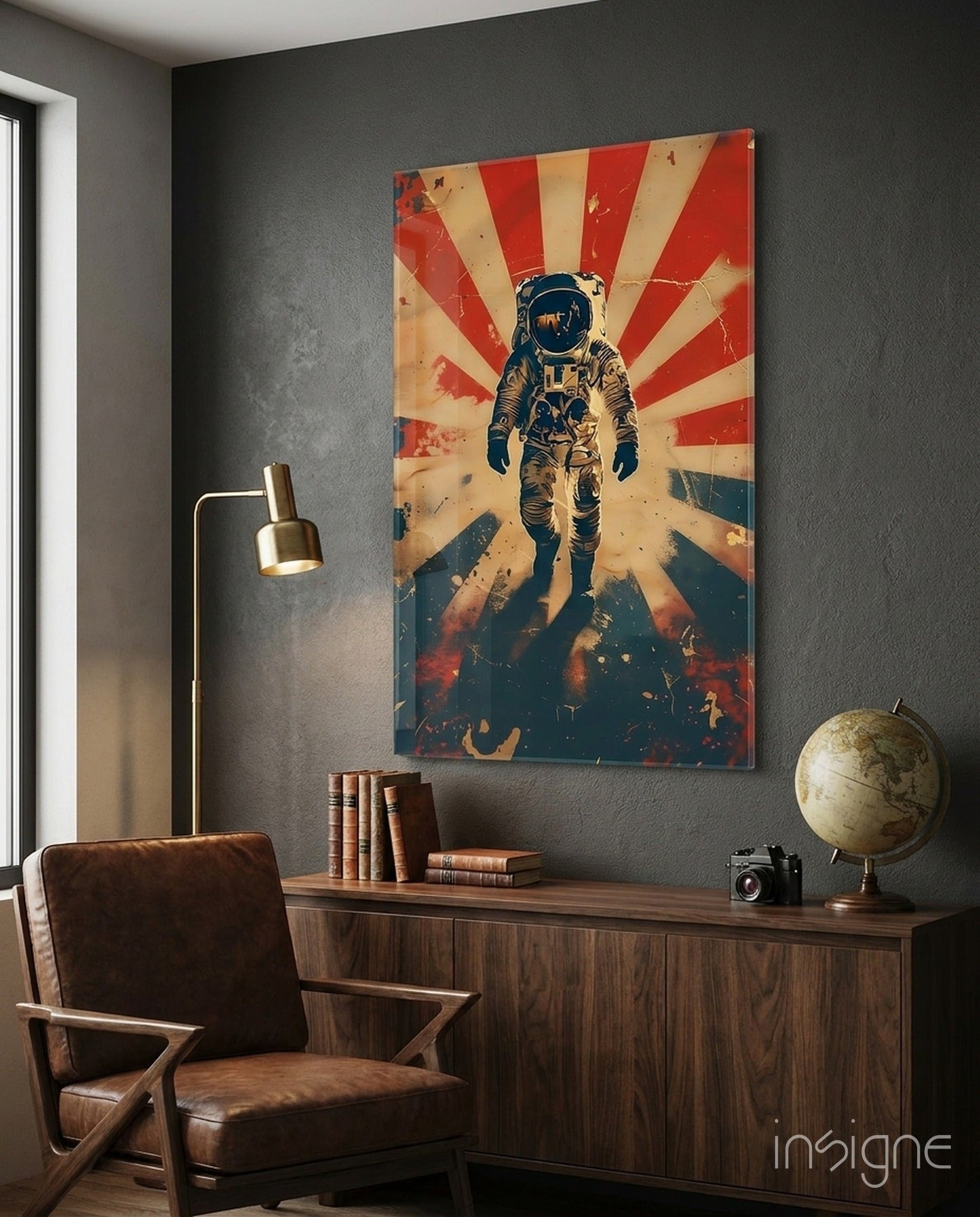 Astronaut Glass Wall Art