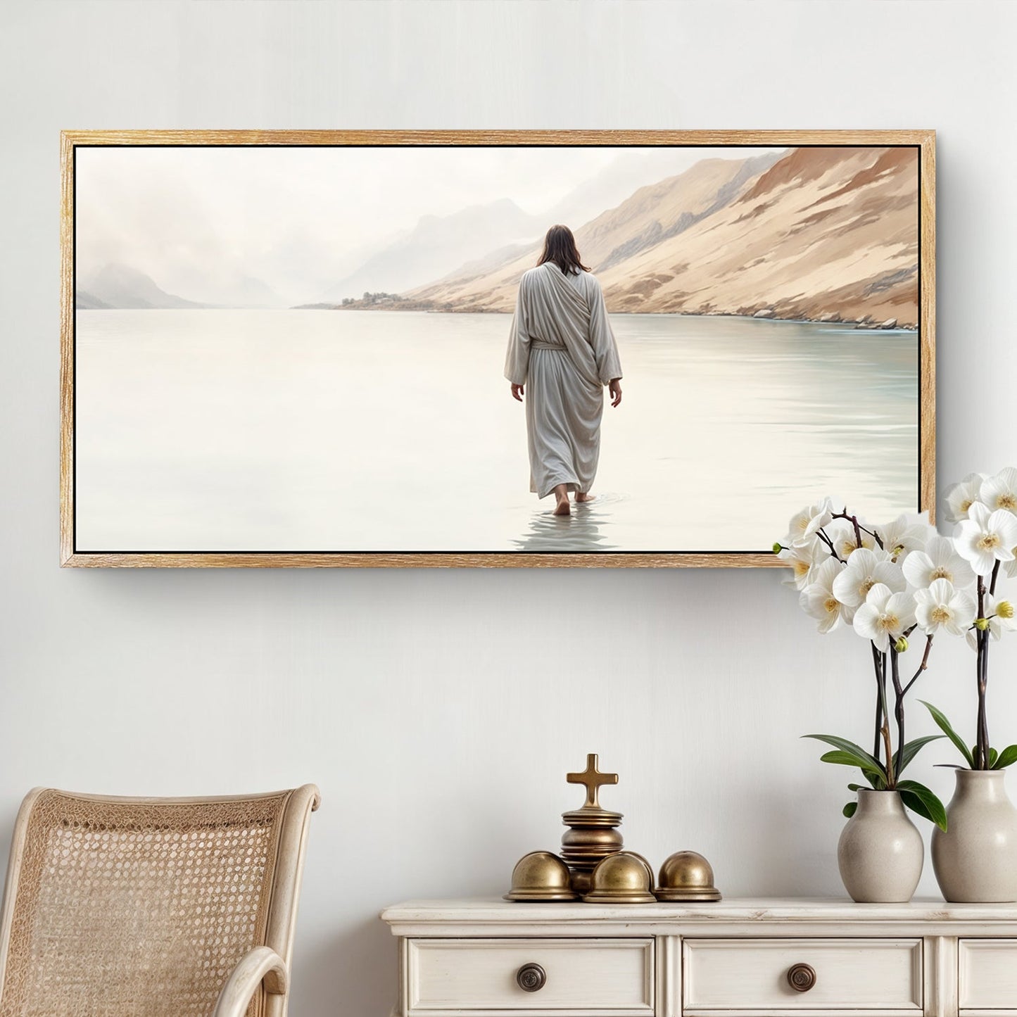 Walking on Water Faith Canvas Wall Art IV