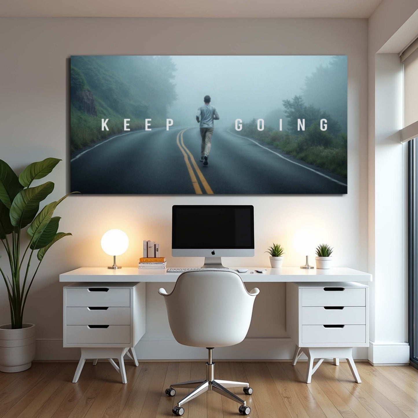 Keep Going Motivational Canvas Wall Sign