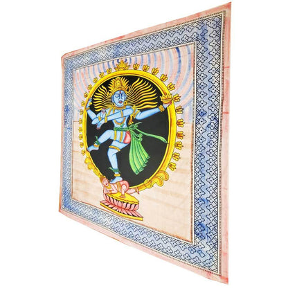 Shiva in Natarajasana dance pose yoga fabric tapestry wall hanging