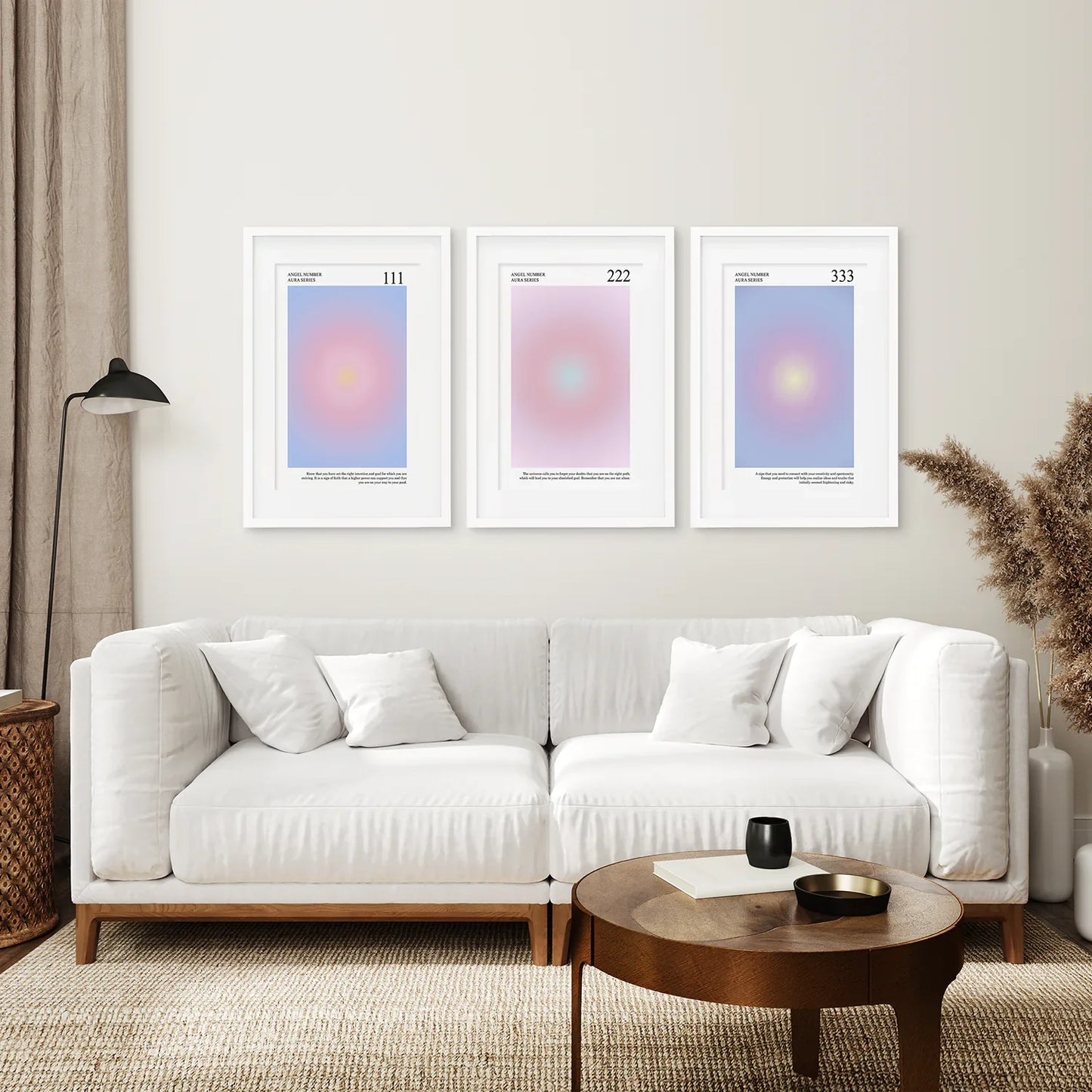 Positive Affirmation Aura Wall Art Set of 3 Prints
