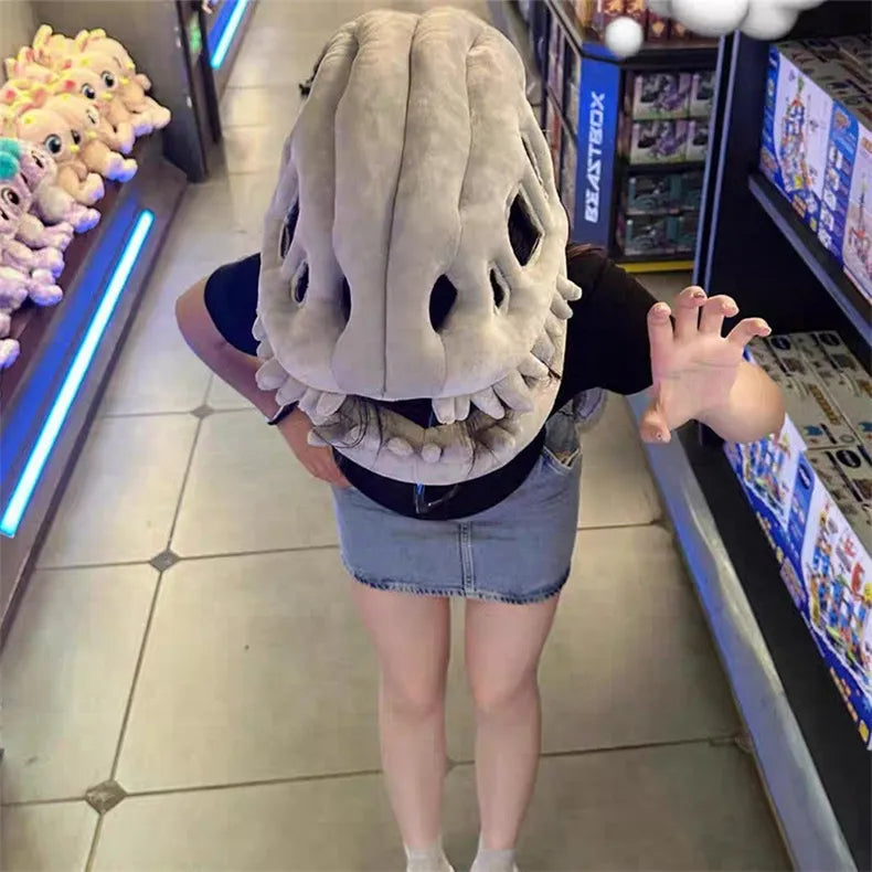 Dinosaur skeleton plush costume social media photo prop viral toy trend