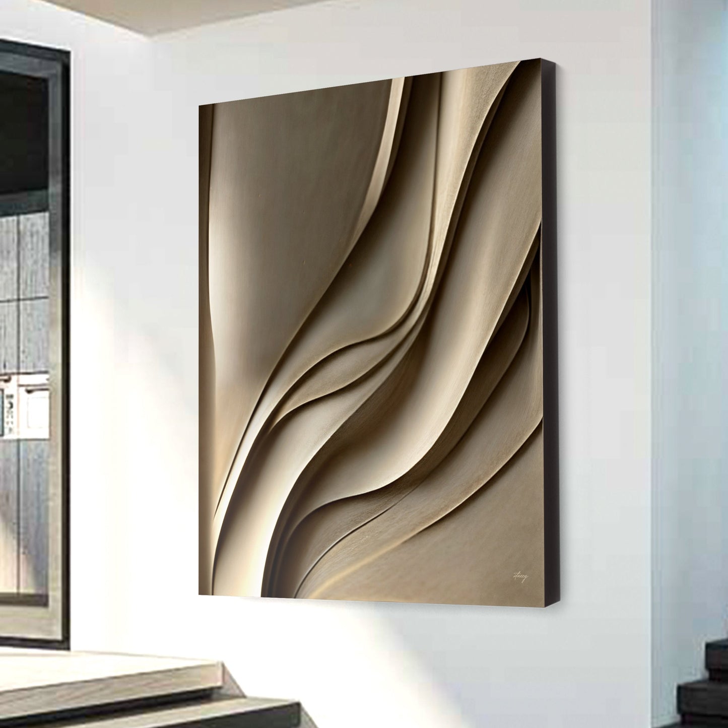 Drifted Elegance Abstract Canvas Wall Art