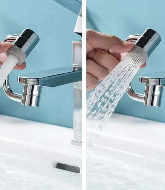 Dual spray mode faucet bubbler switching between soft stream and shower spray
